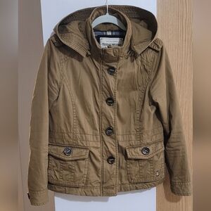 Teenie Weenie Khaki Hooded Button-Front Jacket
